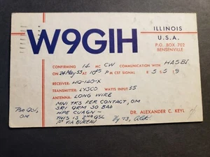 CHICAGO, IL to BUDAPEST, HUNGARY 1955 Postal History Cover RADIO QSL Postcard - Picture 1 of 2
