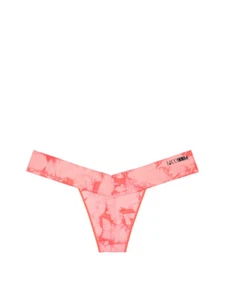 Victoria's Secret PINK Seamless Thong Panty Coral Tie Dye - Picture 1 of 1