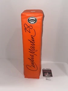 CURTIS MARTIN SIGNED TOUCHDOWN PYLON NEW YORK JETS FOOTBALL PROOF JSA COA - Picture 1 of 2
