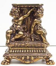 antike Lampenfuß ,vier Putten mit Säule,Metall vergoldet,masiv,2,24 Kg