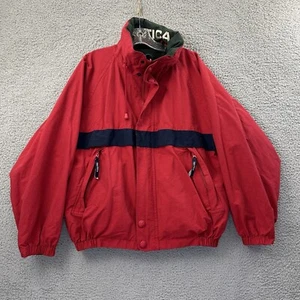 Vintage Nautica Bomber Jacket Reversible 90s Retro Logo Outdoors Travel Men's M - Picture 1 of 9