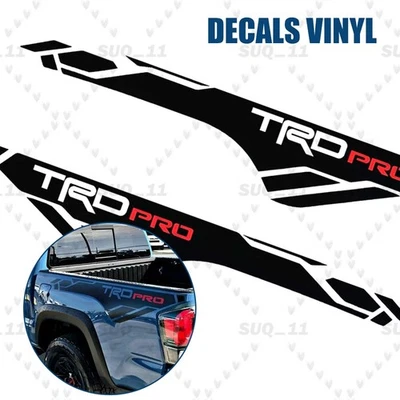 2PCS For Tacoma TRD PRO Decals Set Side Bed Vinyl Decals Graphics Rally Stickers Foto 1 de 4