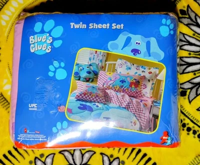 Juego de sábanas dobles vintage 2000 BLUE’S TIES ROSA funda de almohada plana ajustada Dan River Foto 1 de 4