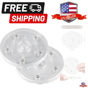 2er Pack 4" Lazy Susan Drehteller Acryl Kugellager drehbares Tablett für Gewürz R... - Bild 1 von 6