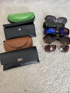 Lot of 5 Sunglasses, Lot Of 4 Cases, Unsorted - Picture 1 of 4