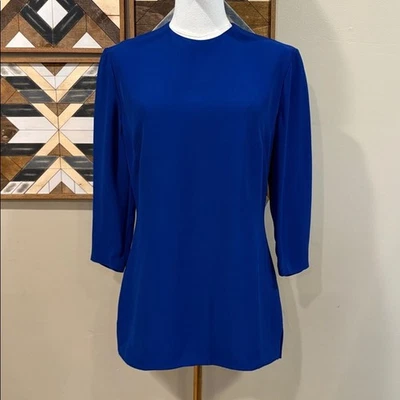 Blusa Top Larga Vintage Ralph Lauren Colección Azul Cobalto Talla 4 Foto 1 de 4