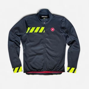 Castelli lightweight cycling jacket with reflective details Black Yellow XL - Picture 1 of 8