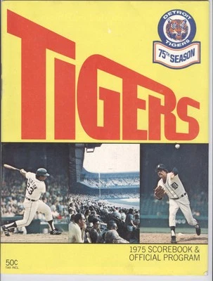 1975 Detroit Tigers vs California Angels Program - Image 1 of 2