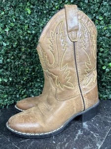 Cody James Old West Kinder Braun Spitz zulaufend Leder Braun Stiefel 1129 Gr. 13.0D - Bild 1 von 8