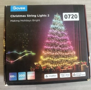Govee Christmas String Lights 2, 66ft W/warm White Smart RGBIC NIB - Picture 1 of 5