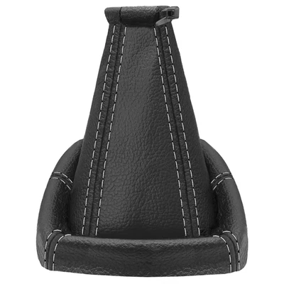 Schaltsack Schaltmanschette für Ford Mondeo MK3 2000-2003 Leder Schwarz Weiß - Bild 1 von 4