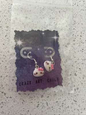 Pendientes Hello Kitty, Kawaii, Lindo, Gatito, Pendientes Foto 1 de 2