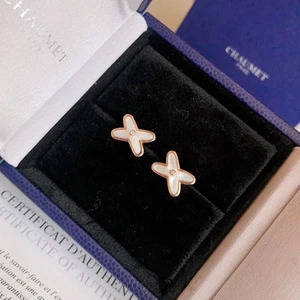 CHAUMET PARIS Liens Mother of Pearl Earrings 18K Rose Gold - Picture 1 of 7