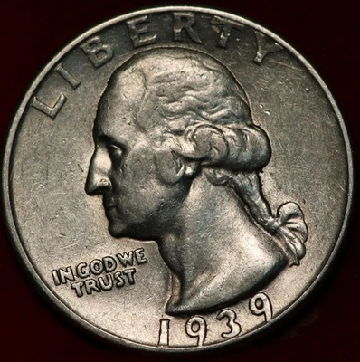 1939 Philadelphia Mint Silver Washington Quarter - Image 1 of 2