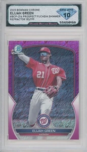 2023 Bowman Chrome ELIJAH GREEN #BCP214 Fuschia Shimmer /199 💎 DSG 10 Gem Mint - Bild 1 von 2