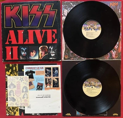 KISS~ALIVE II 2 LP +TATTOOS, BOOKLET, MERCH(1977) ORIG PRESS CASABLANCA NBLP7076 - Image 1 of 3