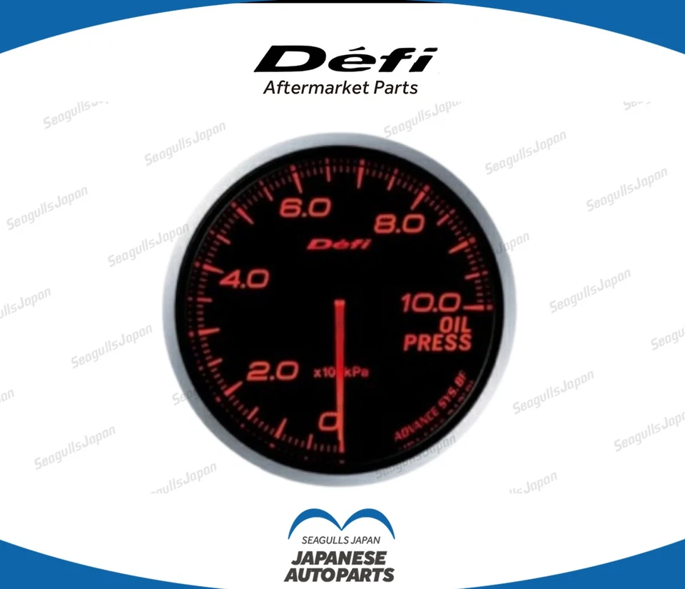 DEFI OEM Link Meter ADVANCE BF Oil Pressure Gauge 60mm Amber Red Face DF10202 - Image 1 of 1