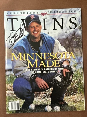TERRY STEINBACH Minnesota Twins Signed Auto Autograph 1997 Official Magazine (E) - Image 1 of 4