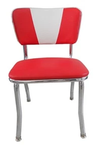 Retro Style Commercial Quality Chairs - V Back Style - New Chrome Frame - Picture 1 of 5