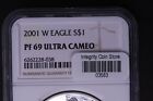 2001-W West Point American Silver Eagle $1 NGC PF-69 Ultra Cameo. Store #03583