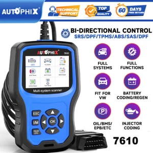 AUTOPHIX 7610 Fit for VW Diagnostic Tool OBD2 Scanner ABS EPB DPF SAS Oil Reset - Picture 1 of 11