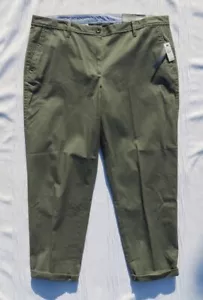 Pantaloni chino nuovi $79 TALBOTS US XL 16 verdi super morbidi elasticizzati twill ragazza - Foto 1 di 5