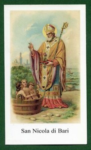  santino  holy card image pieuse  SAN NICOLA di BARI