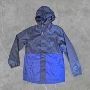 North Face Jacket Boys Sm DryVent Mountain Snapper Parka Hoodie Waterproof Navy - Picture 1 of 16