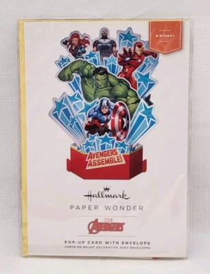 Hallmark Paper Wonder Marvel Avengers Assemble Pop-Up Birthday Card W/ Envelope  - Image 1 of 2