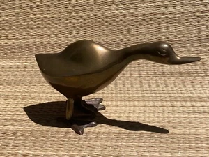 Vintage Solid Brass 7” Standing Figurine  Goose. - Picture 1 of 6