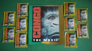 CONGO the movie Sammelalbum +10 Packungen Panini Sammelbilder Sticker Album 1995 - Picture 1 of 1