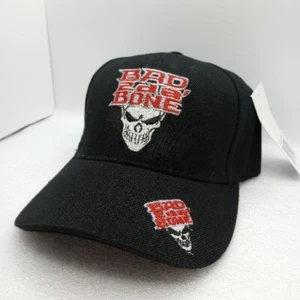 Bad 2 Da' Bone Hat Cap Black Adjustable Skull Biker Cap/Hat *Brand New* - Picture 1 of 8