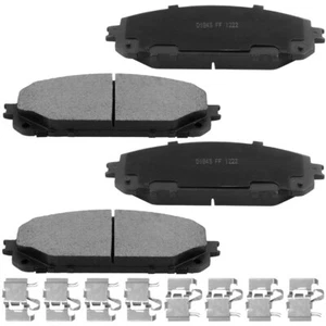 Front Ceramic Disc Brake Pad Hardware New for 2014-20 Jeep Cherokee Chrysler 200 - Picture 1 of 5
