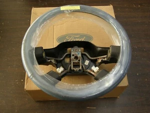 NOS OEM Ford 1991 1992 Mercury Tracer Leather Wrapped Steering Wheel Black - Picture 1 of 8