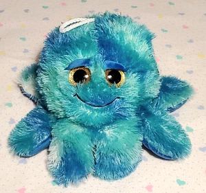 Peluche polpo 11" Goffa blu e verde con occhi glitterati HTF con etichetta! - Foto 1 di 15