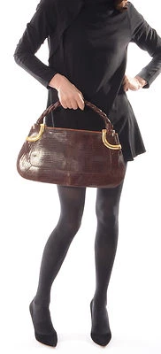 LA COGUETTE EXKLUSIVE TASCHE HANDTASCHE BAG XL KROKO LEDER GROSS - Bild 1 von 4