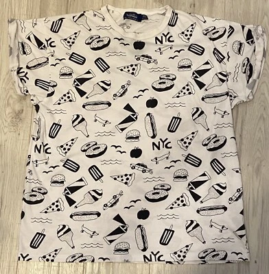 Camiseta Topman masculina manga curta NYC tamanho grande - Imagem 1 de 4