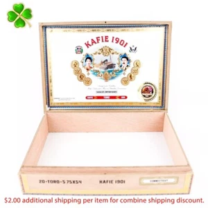 Kafie 1901 Toro Connecticut Empty Wood Cigar Box 9.25" x 6.5" x 2.25" - Picture 1 of 12