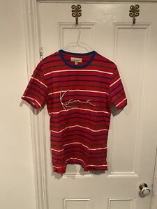Karl Kani Men's Striped Red T-Shirt L Large Tshirt Shirt Short Sleeve