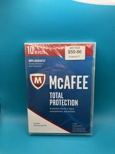 McAfee Total Protection 10 Devices Software Brand New - Picture 1 of 4