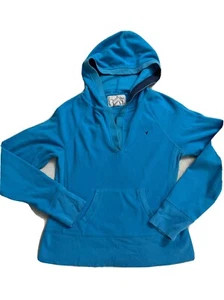 american eagle fleece hooded sweater  Size medium Blue Women's - Picture 1 of 7