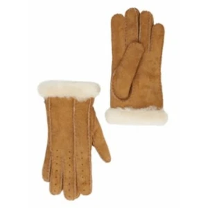 UGG Women's Chestnut Classic Perforated Gloves Size LARGE - Picture 1 of 3