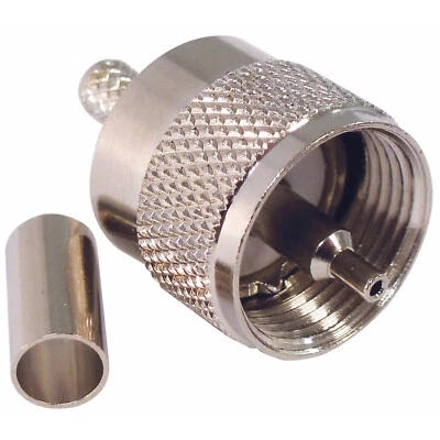 PL259 UHF Crimp/Solder Plug Conector  RG6 RG59  Cable Pack 4 Plugs - Image 1 of 2