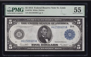 US 1914 $20 FRN St Louis Type II Note FR 875b PCGS 55 Ch AU (489) - Picture 1 of 2