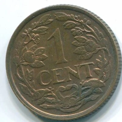 1 CENT 1959 NETHERLANDS ANTILLES Bronze Fish Colonial Coin #S11053C - Image 1 of 3