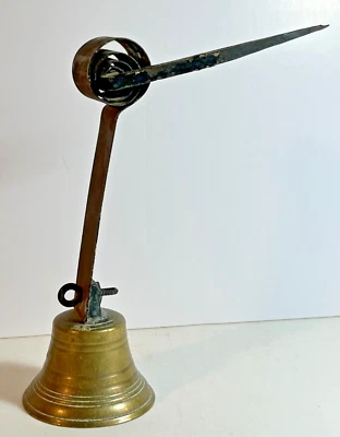 Rare Antique American Brass & Hand-Forged Iron Entrance or Door Bell Early 1800s - Image 1 of 4