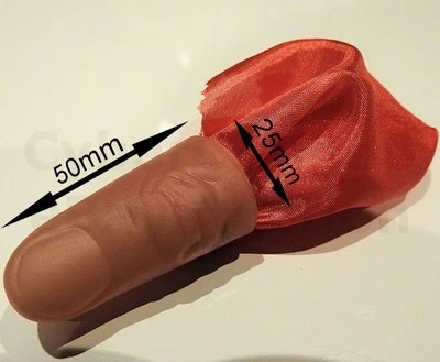 RED SILK HANKY VANISH SOFT THUMB TIP BILL SWITCH MONEY SALT MAGIC TRICK CLOSE UP - Image 1 of 4