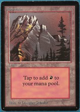 Mountain (A Small Tree) Beta PLD Basic Land MAGIC MTG CARD (ID# 247519) ABUGames