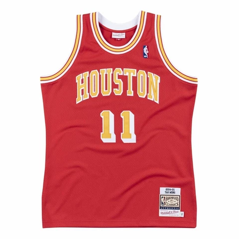 Mens Mitchell & Ness NBA Authentic Jersey 2004 Houston Rockets Yao Ming Cover