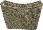 SEAGRASS MAGAZINE RACK HOLDER STYLISH CURVED NEWSPAPER BASKET INSET HANDLES 